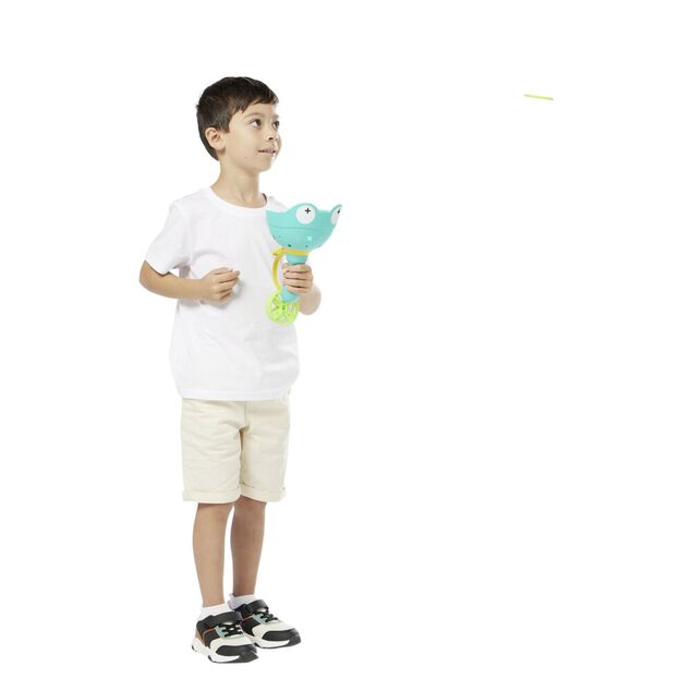 Lanceur disque volant forme grenouille bleu et jaune 11 pi&egrave;ces