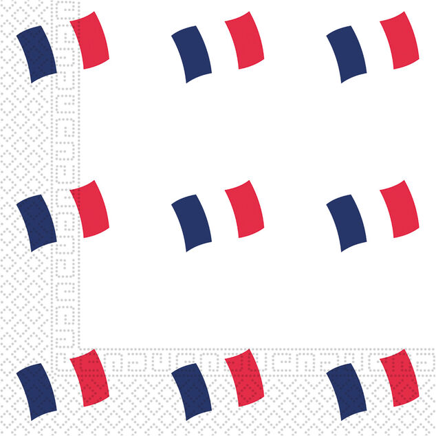 Kit vaisselle jetable Euro 2021 France pour 8 personnes