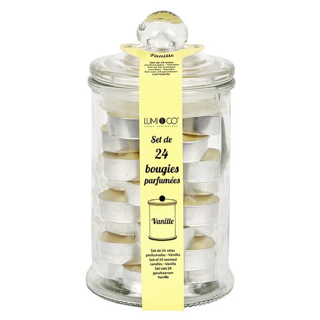 Bonbonni&egrave;re avec 24 bougies chauffe-plat