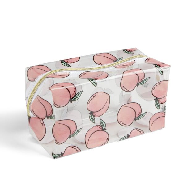 Trousse cosmétique transparente à motifs - 3 modèles