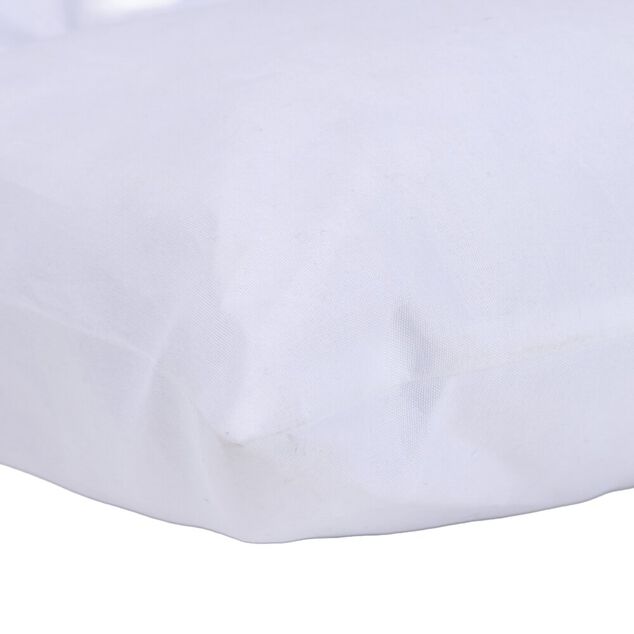 Oreiller carr&eacute; modulable polyester blanc 60x60cm