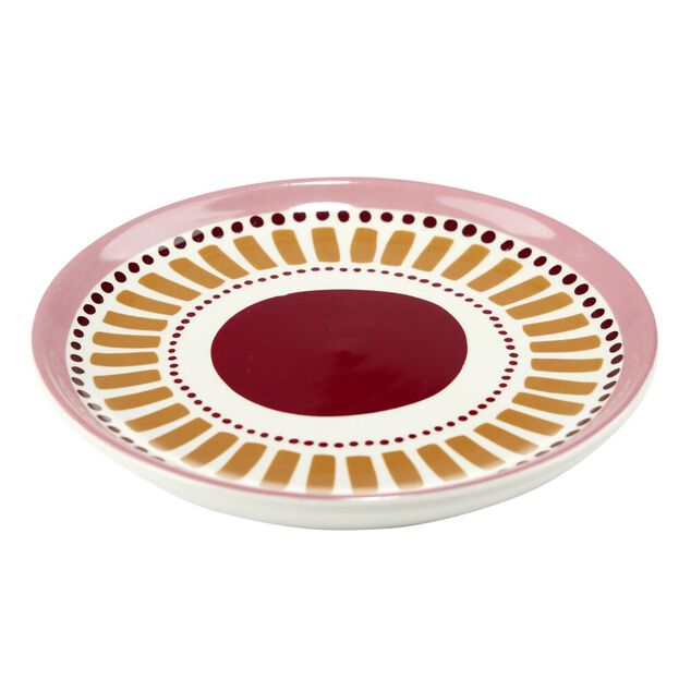 Vide-poche dolomite motif ethnique &Oslash;13cm (3 mod&egrave;les)