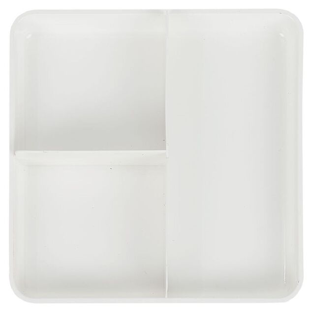 Lunch box 2 niveaux plastique gris 95cl