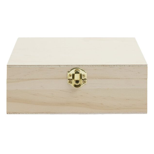 Boîte à thé en bois à personnaliser 20xH7x15cm