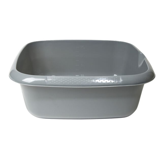 Bassine plastique carr&eacute; grise