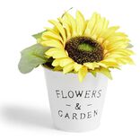 Tournesol artificiel en pot &Oslash;28xH30cm