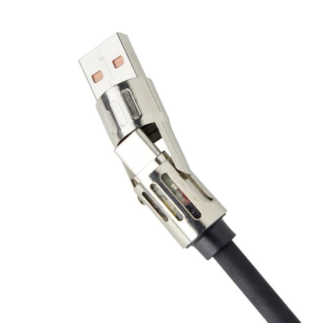 Câble lumineux lightning USB USBC 4en1 RGB 1,2m (4 modèles)