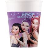Gobelet carton x8 Kpop Demon Hunters violet 20cl