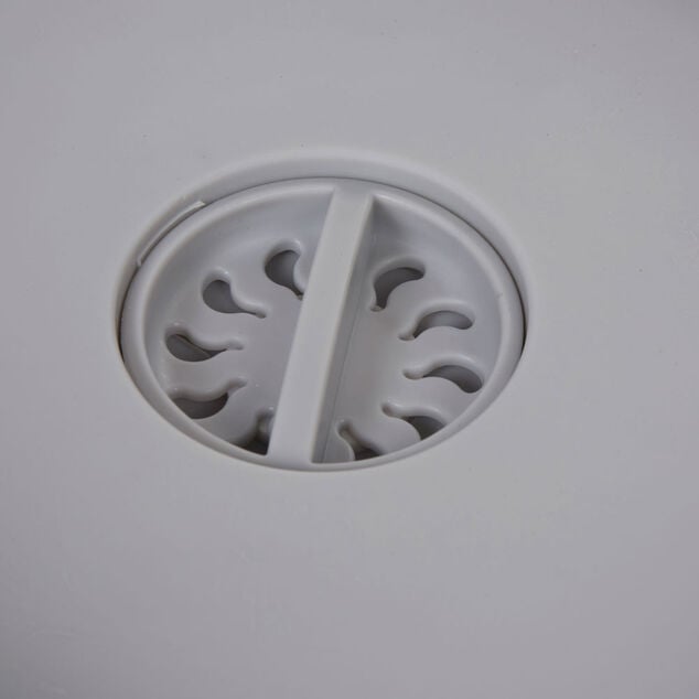 Bassine r&eacute;tractable bouchon &eacute;videur grise et bleue