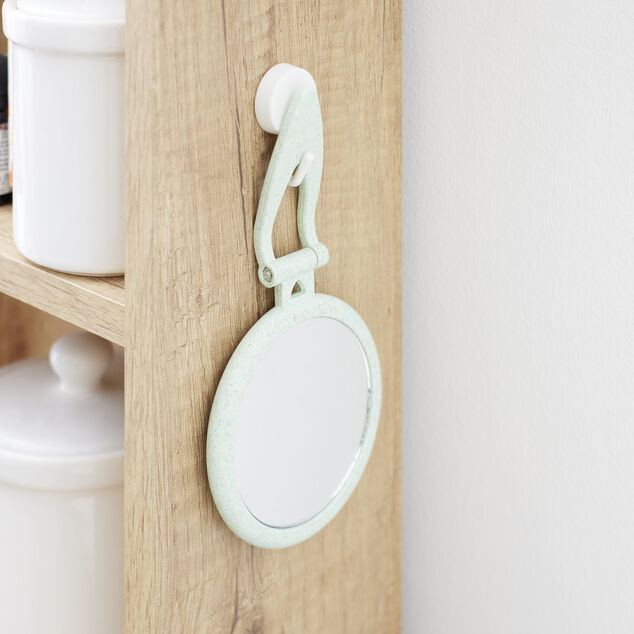 Miroir rond pliable 2 faces normal et grossissant