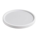 Plateau de rangement rotatif plastique blanc Ø25xH2,5cm