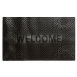 Tapis d'entrée rectangulaire picot antidérapant noir