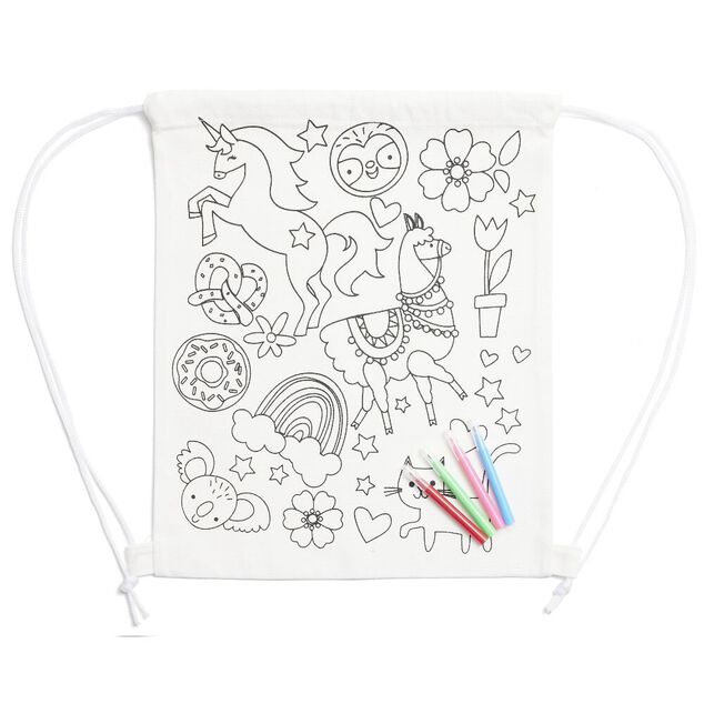 Sac en tissu &agrave; colorier