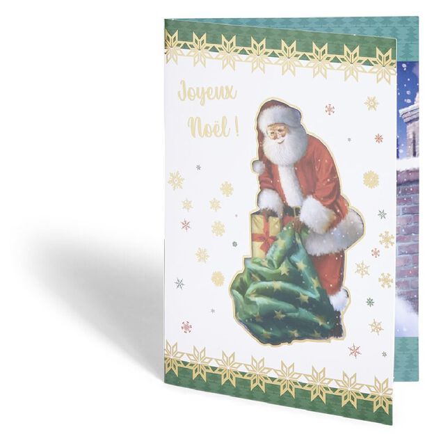 Carte de voeux No&euml;l 12x17cm (plusieurs mod&egrave;les)
