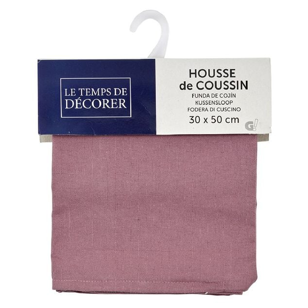 Housse de coussin rectangle figue uni