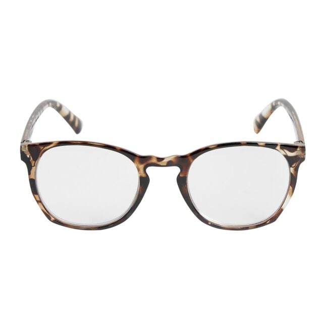 Lunette loupe de lecture en verre et acier motif &eacute;caille