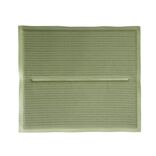Galette de chaise rectangulaire textil&egrave;ne vert olive 35x40cm