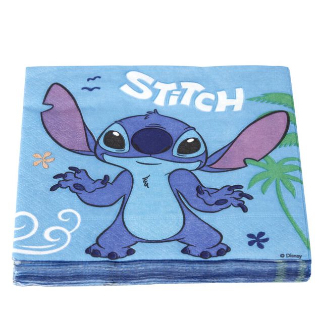 Serviette papier Disney Stitch x20 bleue