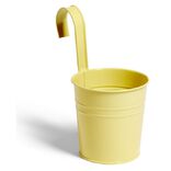 Cache pot &agrave; suspendre m&eacute;tal jaune &Oslash;10cm