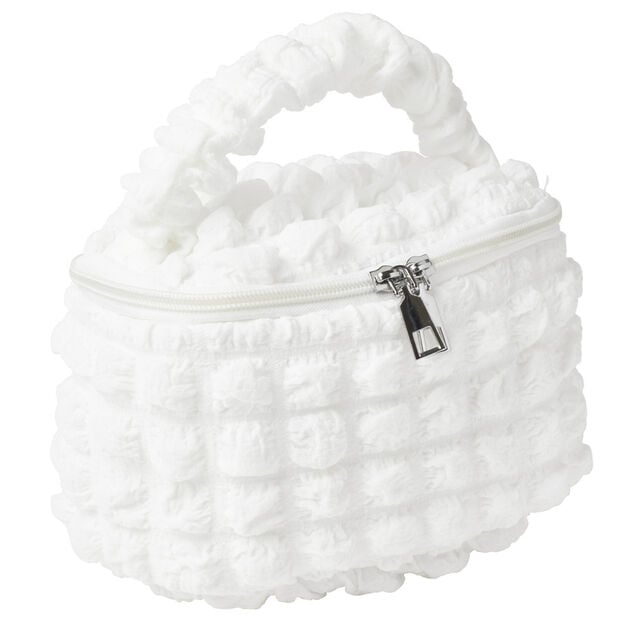 Trousse de maquillage tissu bouclette19x12xH11cm (2 mod&egrave;les)