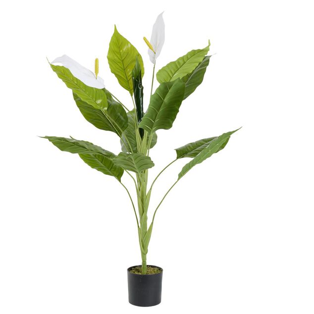 Plante artificielle spathiphyllium vert &Oslash;30xH90cm