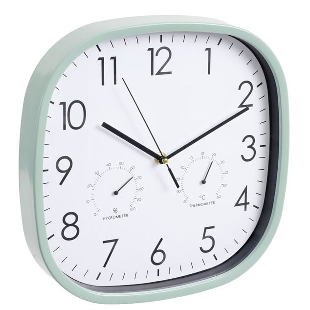 Horloge murale 3en1 barom&egrave;tre hygrom&egrave;tre &Oslash;30cm (2 mod&egrave;les)