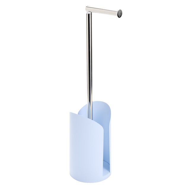 Support papier WC m&eacute;tal et plastique &Oslash;15xH61cm (3 mod&egrave;les)
