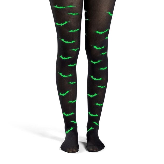 Collant Halloween adulte phosphorescent motif chauve-souris T.unique