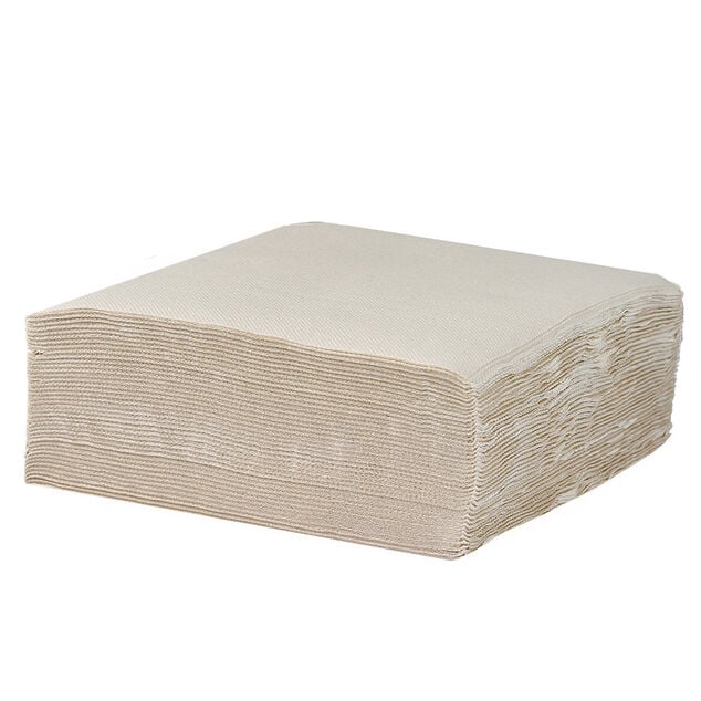 Serviette carrée blanc lin 2 plis en papier x40