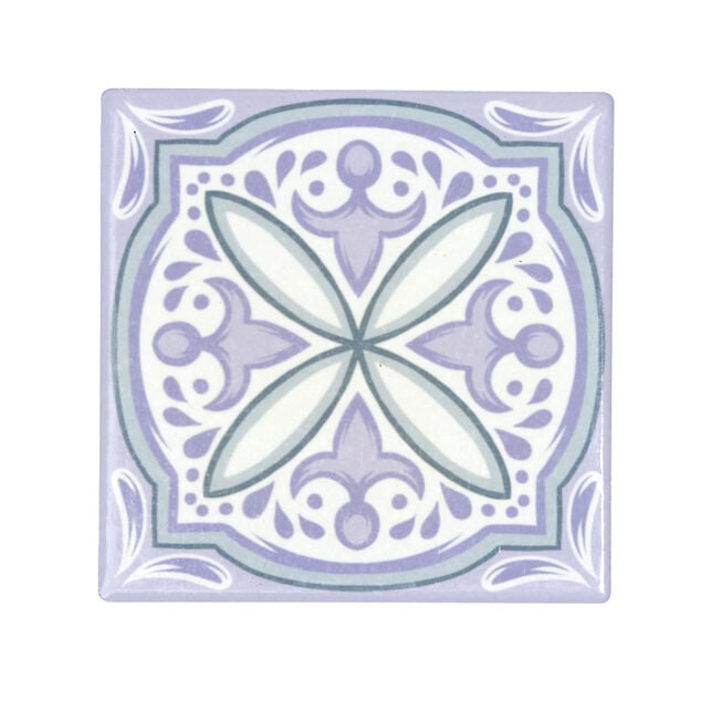 Sous verre en dolomite imprimé 10x10cm - 6 modèles