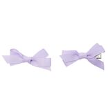 Barrette à cheveux x2 mini noeud tissu pastel 2x5cm (4 modèles)
