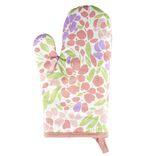 Gant de cuisine en coton motif fleuri 18x28cm