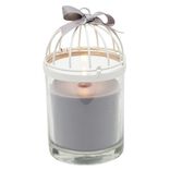 Bougie cage à oiseau gris