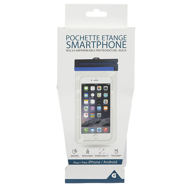Pochette imperm&eacute;able pour t&eacute;l&eacute;phone transparent