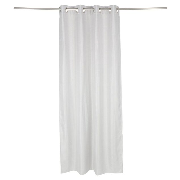 Rideau occultant effet tram&eacute; gris clair 140x240cm