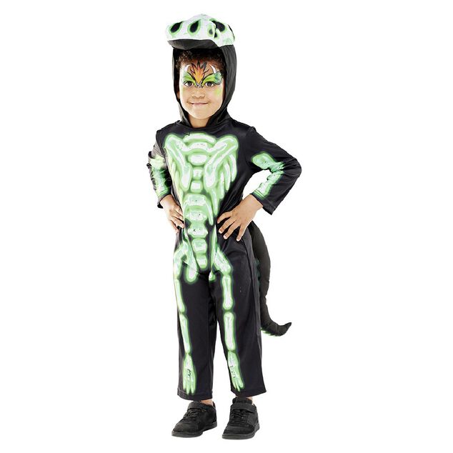 D&eacute;guisement enfant Halloween dragon noir et vert 7/10 ans