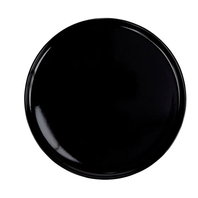 Assiette ronde plate Nordic porcelaine noir &Oslash;28cm