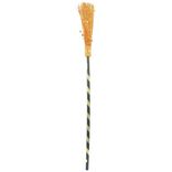 Balai sorci&egrave;re Halloween fluo d&eacute;cor &eacute;toile H93 cm