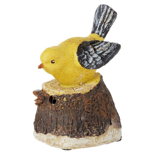 Oiseau d&eacute;coratif &agrave; d&eacute;tecteur de mouvement 7x6xH9,5 cm