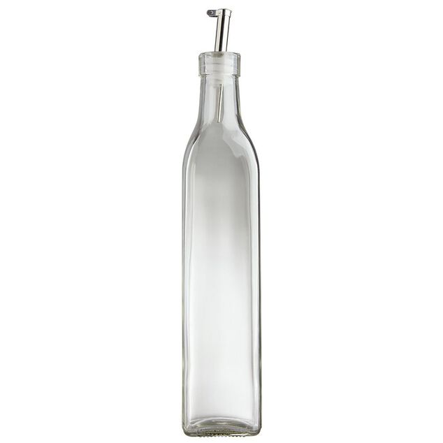 Huilier en verre avec bouchon inox