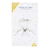 Centre de table "Joyeux anniversaire" argenté