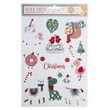 Décoration fenêtre Noël électrostatique Merry Christmas animaux fun