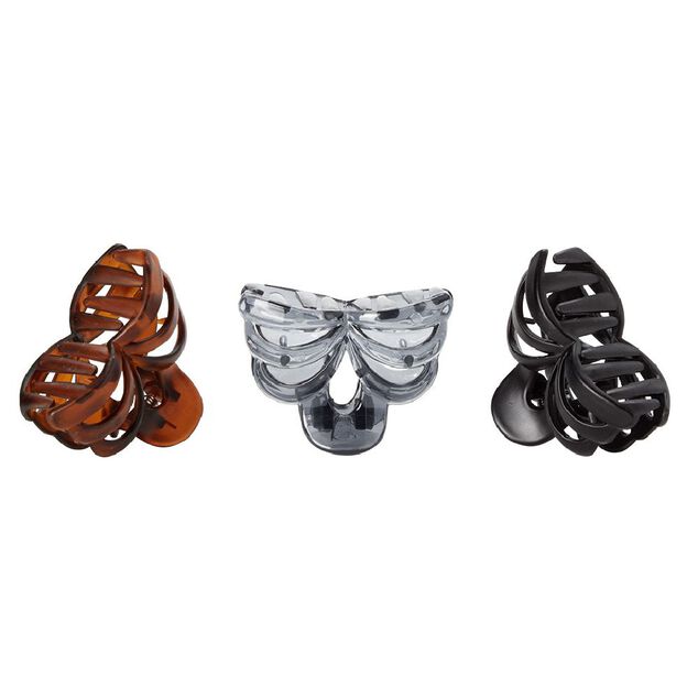 Pince crocodile design papillon L.6 cm x3