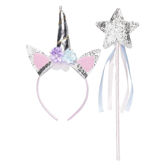 D&eacute;guisement fille licorne tutu rose et argent&eacute;