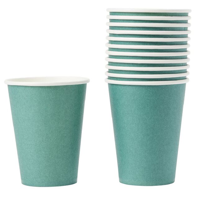 Gobelet en carton vert émeraude 35 cl x12