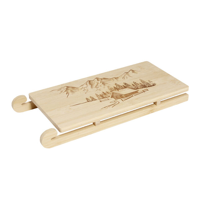 Planche de service bambou forme luge 32x14,5cm
