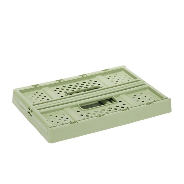Casier pliant 14L plastique vert 38,5x16,5xH27,5cm