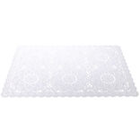 Set de table rectangulaire plastique blanc dentelle