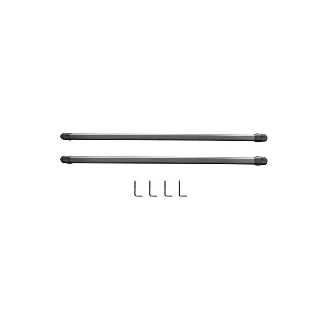 Tringle de vitrage Extensible 30-50 cm m&eacute;tal argent&eacute; x2