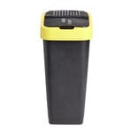 Poubelle de tri pour plastique 60L plastique jaune et noir